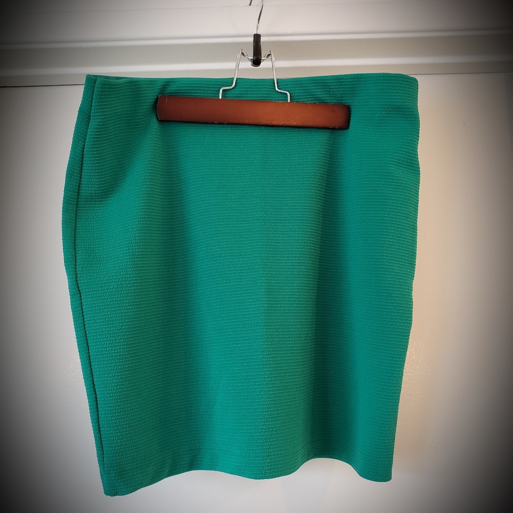 Emerald green skirt